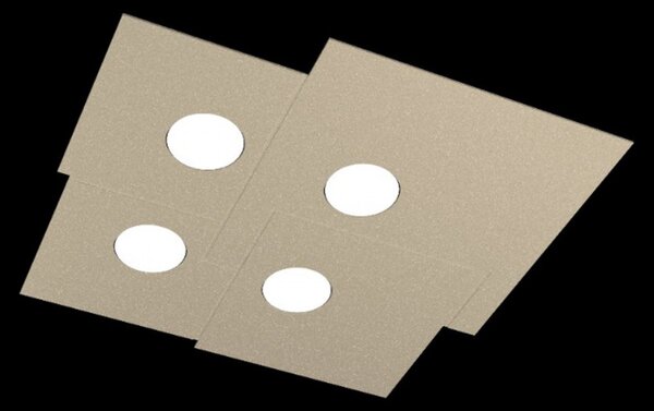 Plafoniera moderna top light plate 1129 pl4 gx53 led metallo lampada soffitto - Top Light