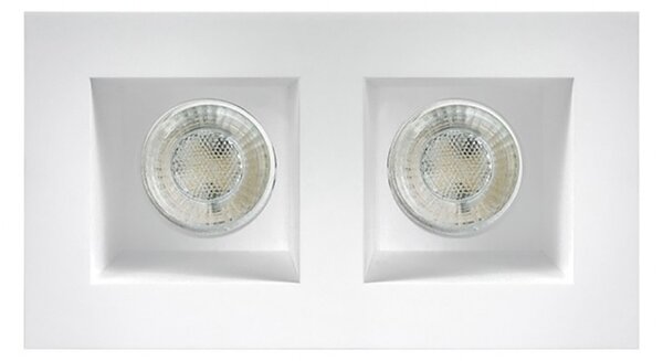 Faretto incasso led gesso pan international priamo inc1503 gu10 spot verniciabile controsoffitto - Pan International