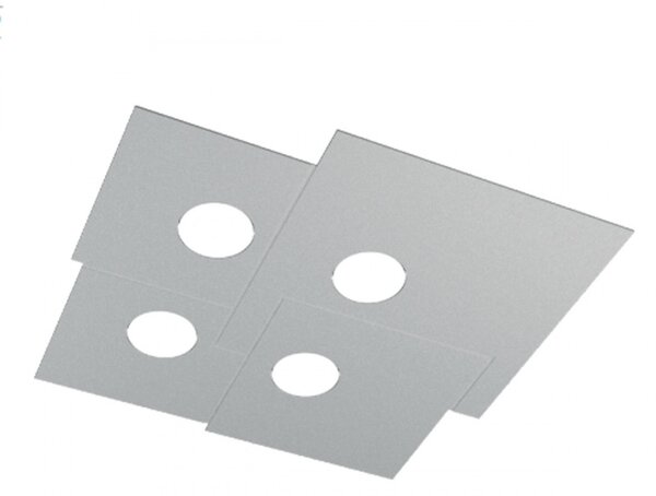 Plafoniera moderna top light plate 1129 pl4 gx53 led metallo lampada soffitto - Top Light