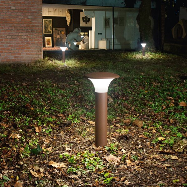 Lampioncino alluminio gea led leo ges521 led lampada terra ruggine classico esterno 50cm ip44 e27 - Gea Led