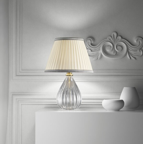 Abat-jour classica sylcom felicita 1395 1462 22 e14 led vetro soffiato lampada tavolo - Sylcom