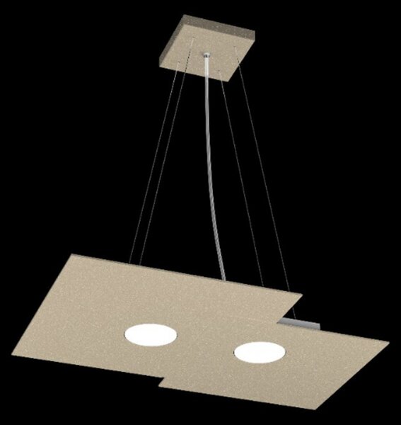 Lampadario moderno top light plate 1129 s2 r gx53 led monoemissione metallo sospensione - Top Light