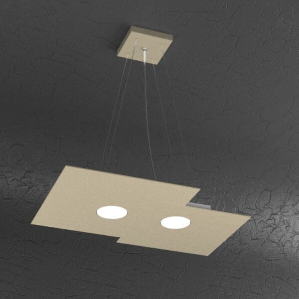 Lampadario moderno top light plate 1129 s2 r gx53 led monoemissione metallo sospensione - Top Light