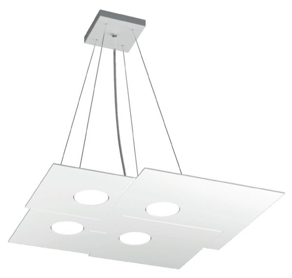 Lampadario moderno top light plate 1129 s4 gx53 led metallo monoemissione sospensione - Top Light