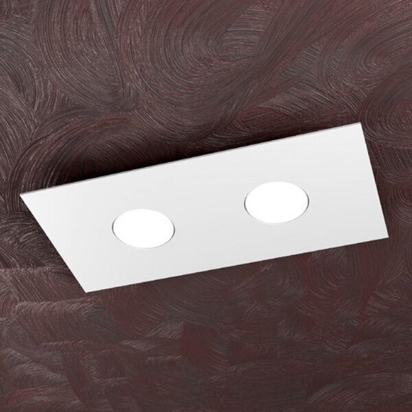 Plafoniera moderna top light area 1127 pl2 r gx53 led metallo lampada soffitto - Top Light