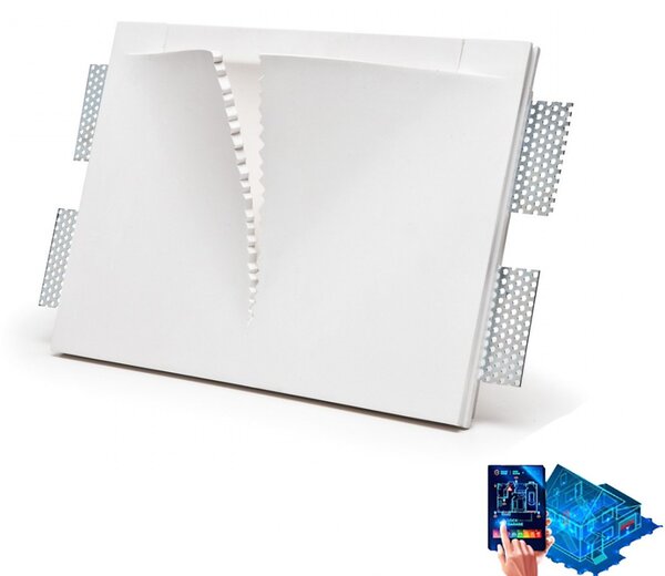 Applique incasso gesso belfiore 9010 spakko zig 2371a.3008 led sistema wireless lampada parete - Belfiore - 9010
