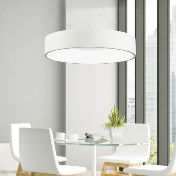 Lampadario moderno promoingross aurora s45 wh 1701lm led cct dimmerabile sospensione lampada soffitto - Promoingross