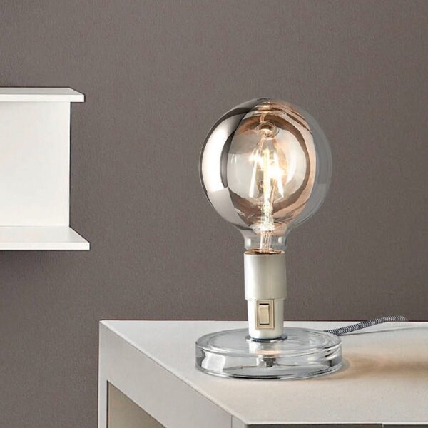 Abat-jour illuminando bugia e27 led lampada tavolo moderna acrilico bianco nero interruttore interno - Illuminando