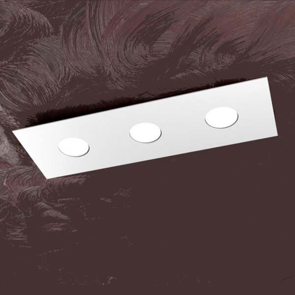 Plafoniera moderna top light area 1127 pl3 r gx53 led metallo lampada soffitto - Top Light