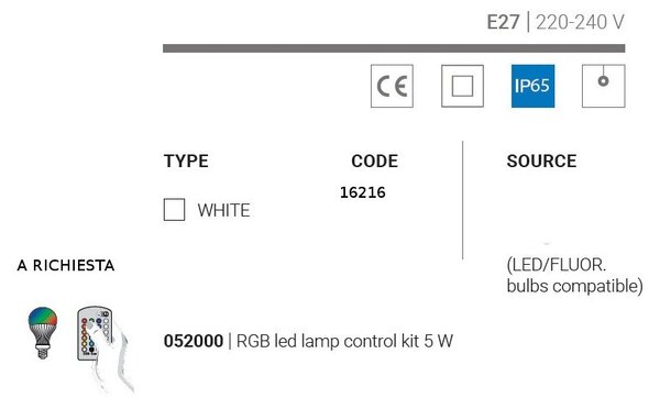 Lampadario moderno linea light group oh smash p65 16216 led sospensione polietilene - Linea Light Group