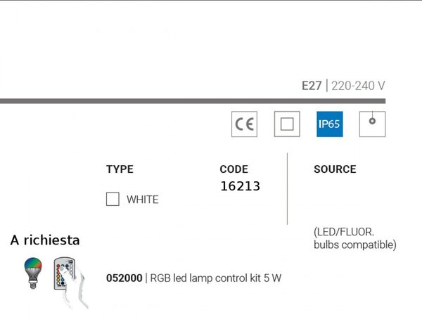Lampadario moderno linea light group oh smash p65 16213 led sospensione polietilene - Linea Light Group