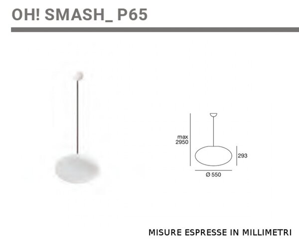 Lampadario moderno linea light group oh smash p65 16216 led sospensione polietilene - Linea Light Group