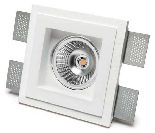 Faretto incasso gesso belfiore 9010 glinda 4045c.35 gu10 led lampada parete soffitto - Belfiore - 9010