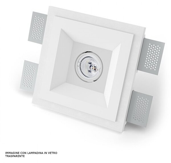 Faretto incasso gesso belfiore 9010 ara 4215.35 gu10 led orientabile parete soffitto - Belfiore - 9010