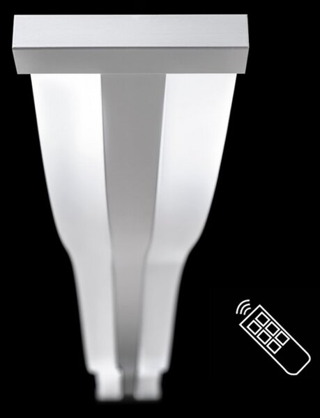 Lampadario moderno promoingross onda s120 dim led metallo metacrilato sospensione telecomando dimmerabile - Promoingross