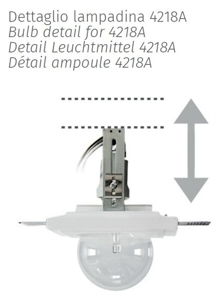 Faretto incasso gesso 9010 belfiore quark 4218a.39 e27 led lampada parete soffitto - Belfiore - 9010