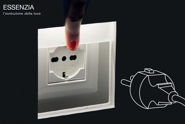 Faretto incasso gesso belfiore 9010 mika plus 4195a led wireless con presa segnapasso lampada parete - Belfiore - 9010