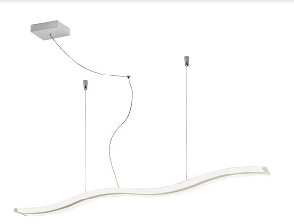 Lampadario moderno promoingross onda s120 dim led metallo metacrilato sospensione telecomando dimmerabile - Promoingross