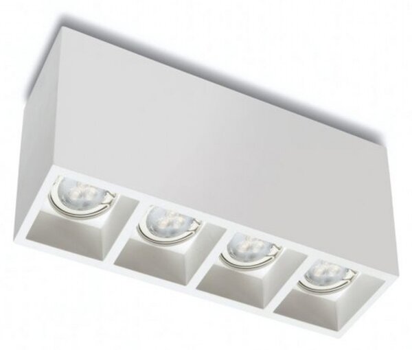 Plafoniera gesso belfiore 9010 banister small 8943d.35 gu10 led lampada soffitto - Belfiore - 9010