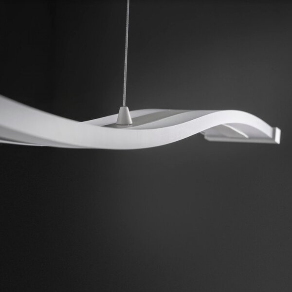 Lampadario moderno promoingross onda s120 dim led metallo metacrilato sospensione telecomando dimmerabile - Promoingross
