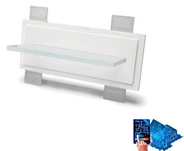 Applique incasso gesso belfiore 9010 glax small 2484a.3004 led 24v sistema wireless lampada parete - Belfiore - 9010