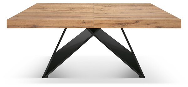 Tavolo allungabile rovere rustico con gambe incrociate M 160x90