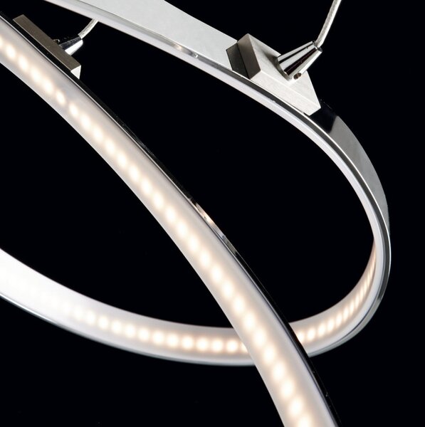 Lampadario illuminando nebula sp g 30w led 2100lm 3000°k sospensione ultrmoderna metallo cromo acrilico interni - Illuminando