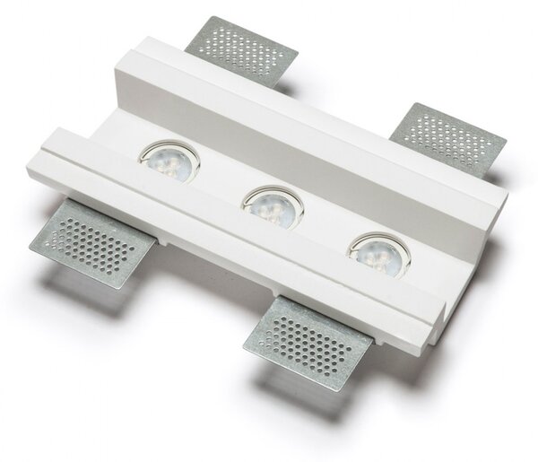 Faretti incasso gesso 9010 belfiore freccia 4191c.35 gu10 led lampada soffitto - Belfiore - 9010