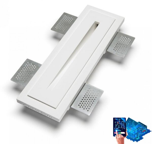 Faretto incasso gesso belfiore 9010 ago big 4100g led 2w 200lm wireless lampada parete segnapasso - Belfiore - 9010