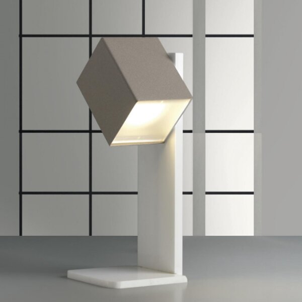 Abat-jour moderna cattaneo cubick 767 9l led metacrilato orientabile monoemissione - Cattaneo Illuminazione