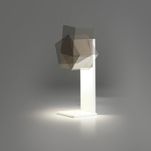 Abat-jour moderna cattaneo cubick 767 9l led metacrilato orientabile monoemissione - Cattaneo Illuminazione