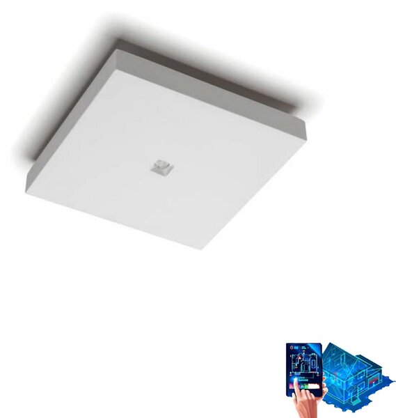 Plafoniera gesso belfiore 9010 flat 8903a.3040 led sistema wireless lampada soffitto - Belfiore - 9010