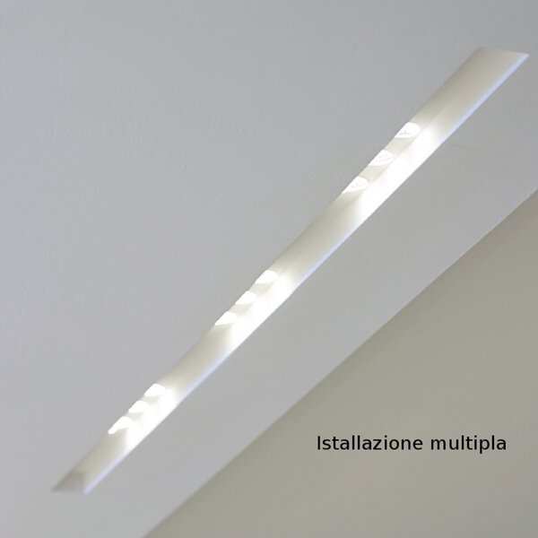 Faretti incasso gesso 9010 belfiore freccia 4191c.35 gu10 led lampada soffitto - Belfiore - 9010