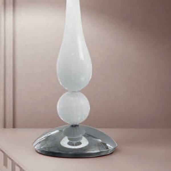 Abat-jour classica sylcom carola 1422 35 e27 led vetro murano lampada tavolo - Sylcom