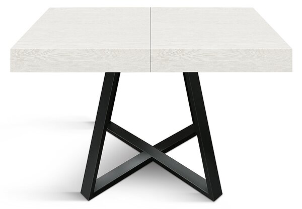 Tavolo allungabile <b> Ariel </b> da 95 a 145 con gambe incrociate nere