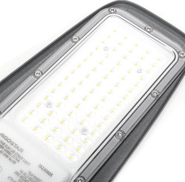 Lampione stradale Led Slim 50W Grigio IP65 Bianco freddo 6500K Aigostar