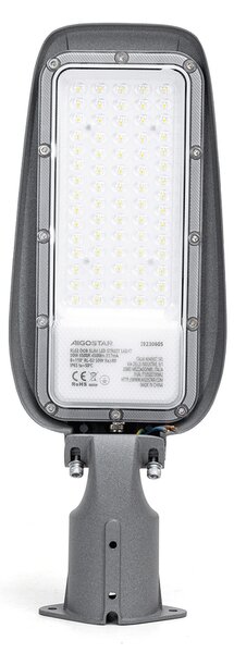 Lampione stradale Led Slim 50W Grigio IP65 Bianco freddo 6500K Aigostar