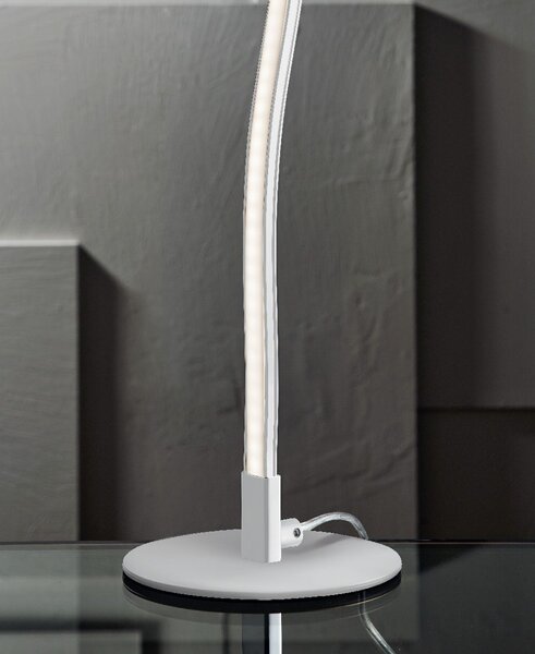 Abat-jours moderni illuminando anelli lu 1 led lampada tavolo scrivania metallo bianco interni 5w 440lm - Illuminando