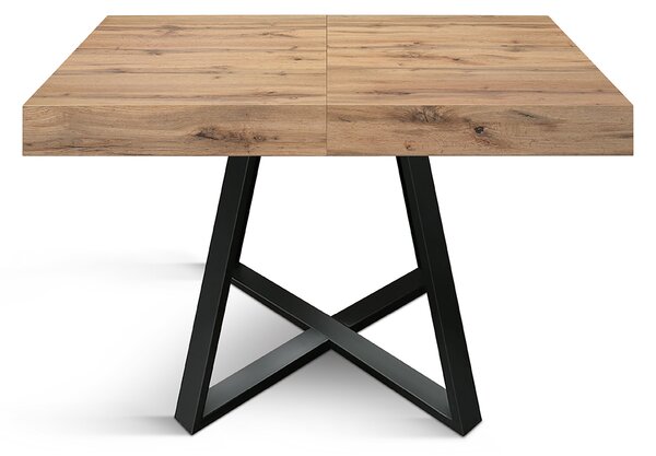 Tavolo allungabile <b> Bruno </b> da 95 a 145 con gambe incrociate nere