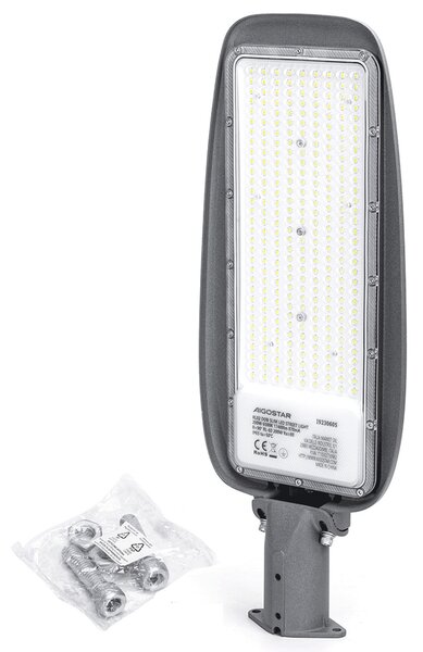 Lampione stradale Led Slim 200W Grigio IP65 Bianco freddo 6500K Aigostar