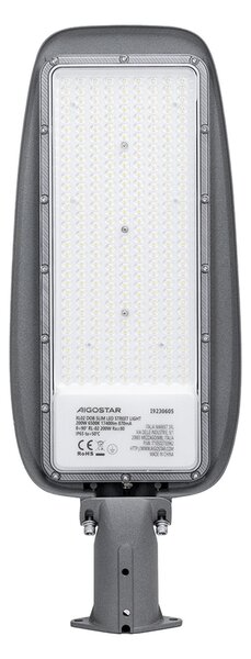 Lampione stradale Led Slim 200W Grigio IP65 Bianco freddo 6500K Aigostar