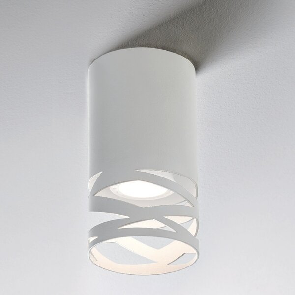 Plafoniera illuminando chimera pl gu10 led gu10 led lampada soffitto moderna metallo bianco cilindro interno - Illuminando
