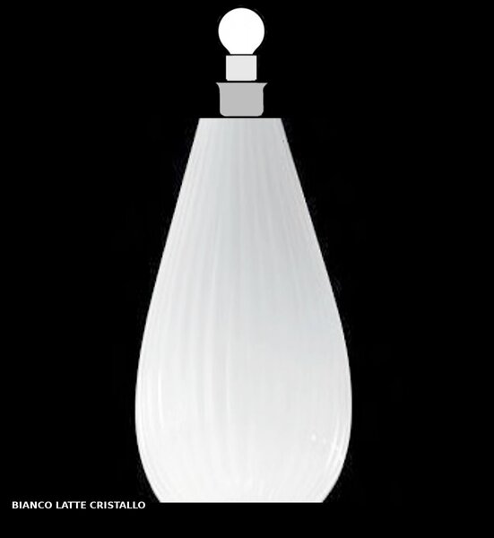 Abat-jour classica sylcom felicita 1396 e27 led vetro soffiato lampada tavolo - Sylcom