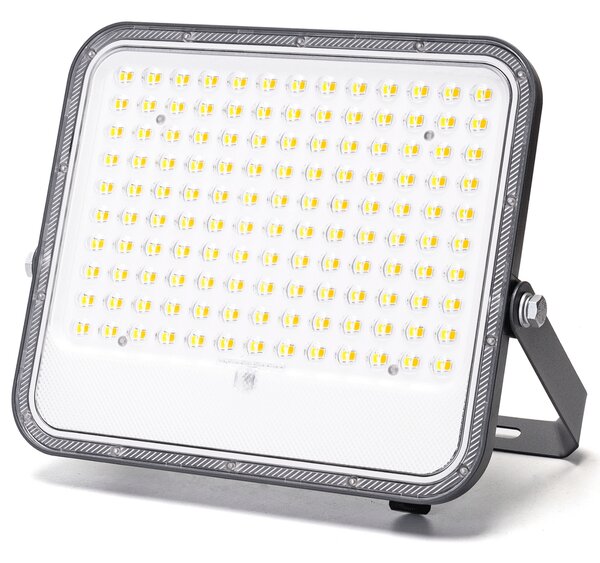 Faro Led 200W Grigio con pannello solare IP66 CCT temperatura colore regolabile Dimmerabile con telecomando e con sensore crepuscolare Aigostar