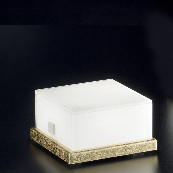 Abat-jour moderna fratelli braga candy 2118 l led dimmerabile vetro metallo lampada tavolo - Fratelli Braga