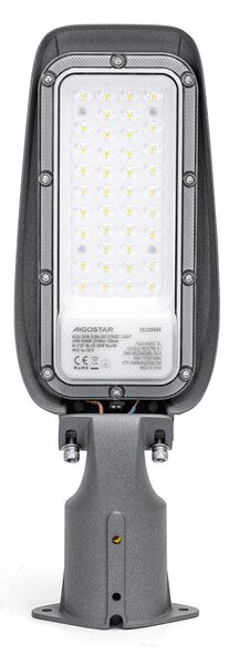 Lampione stradale Led Slim 30W Grigio IP65 Bianco freddo 6500K Aigostar