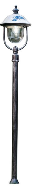 Lampioncino palo classico ferroluce bari a304 te e27 led alluminio lampada terra - Ferroluce