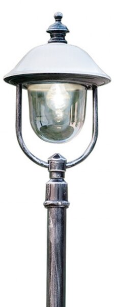 Lampioncino palo classico ferroluce bari a304 te e27 led alluminio lampada terra - Ferroluce