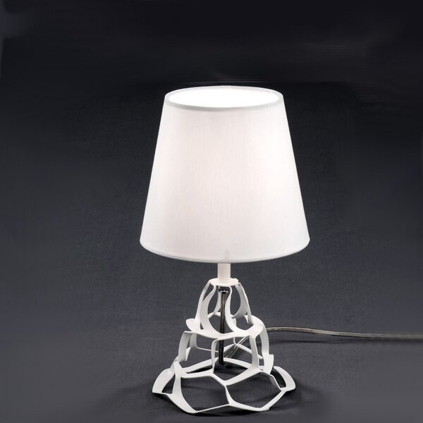 Abat-jour moderna selene anais 1045 011 009 e14 led metallo tessuto lampada tavolo - Selene Illuminazione