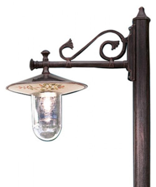 Lampioncino palo classico ferroluce genova a403 te e27 led alluminio lampada terra - Ferroluce